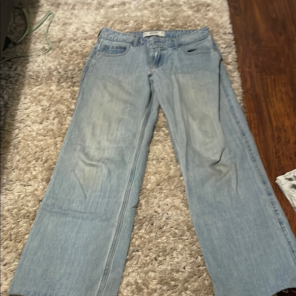 Hollister Blue Flare Wide Leg Jeans